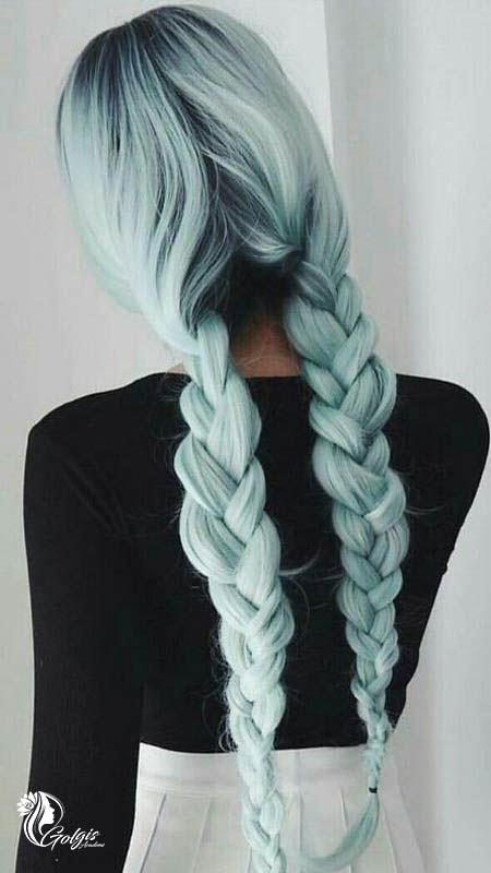 رنگ مو فانتزی آبی روشن