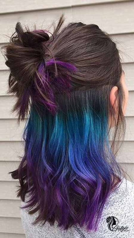 رنگ موی فانتزی آبی بنفش