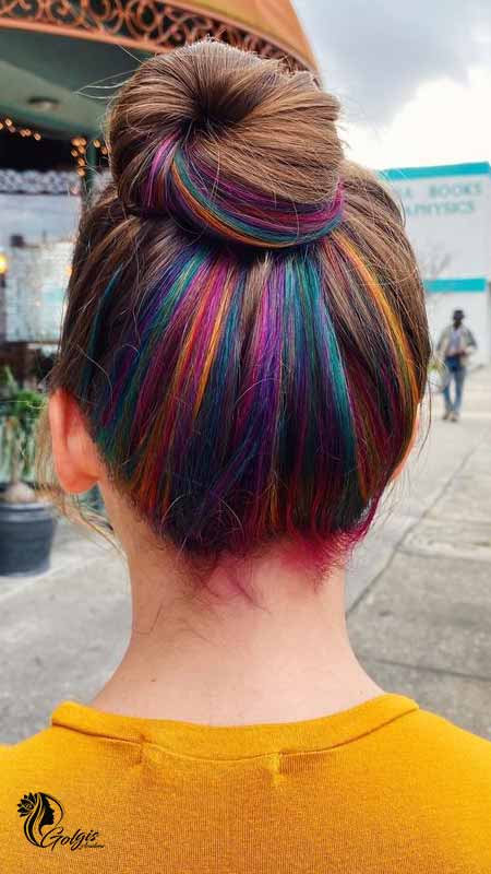 ترکیب موی فانتزی چند رنگ