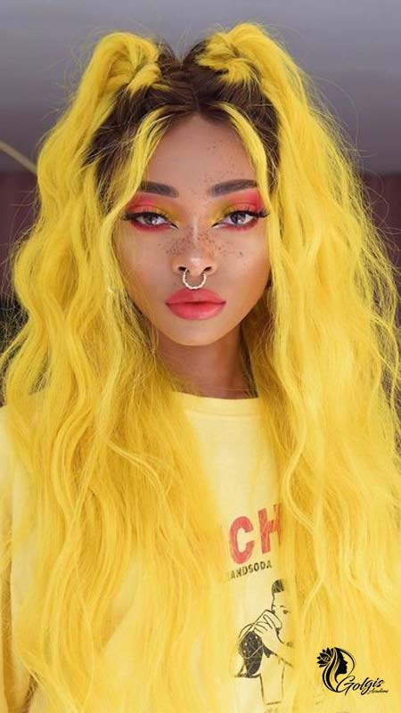 عکس رنگ مو تینیجری زرد
